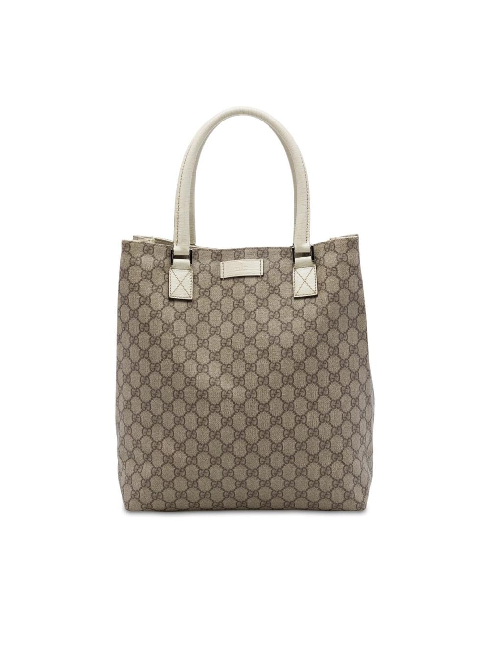 Gucci Gg Supreme Tote Pre-Loved Beige #372028G50B